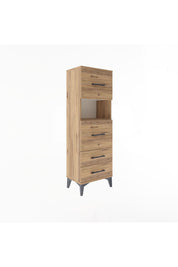 Arges Dolap Tek Raflı 4 Çekmeceli 44x30x134 - S16M029V9A