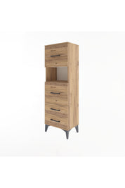 Arges Dolap Tek Raflı 4 Çekmeceli 44x30x134 - S16M029V9A
