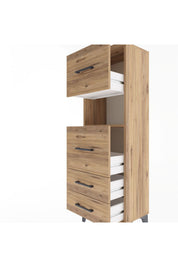 Arges Dolap Tek Raflı 4 Çekmeceli 44x30x134 - S16M029V9A