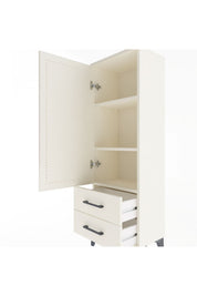 Arges Dolap 3 Raflı 2 Çekmeceli Tek Kapaklı 44x30x134 - S16M030V1A