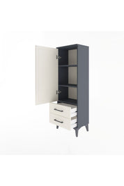 Arges Dolap 3 Raflı 2 Çekmeceli Tek Kapaklı 44x30x134 - S16M030V4A