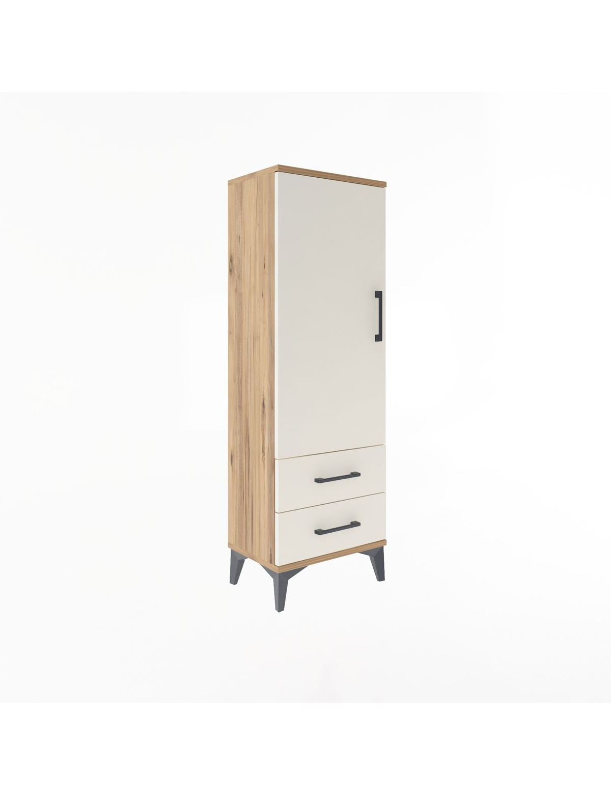 Arges Dolap 3 Raflı 2 Çekmeceli Tek Kapaklı 44x30x134 - S16M030V7A