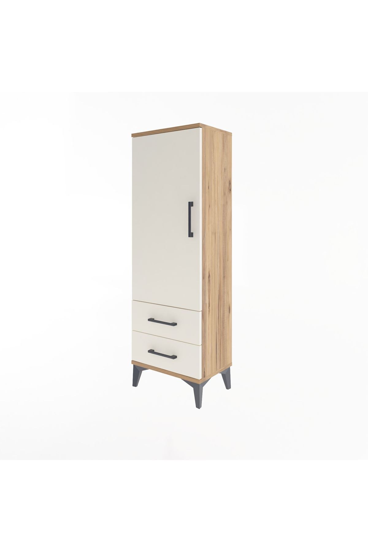 Arges Dolap 3 Raflı 2 Çekmeceli Tek Kapaklı 44x30x134 - S16M030V7A