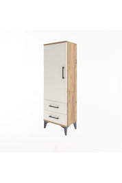 Arges Dolap 3 Raflı 2 Çekmeceli Tek Kapaklı 44x30x134 - S16M030V7A