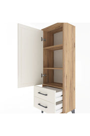 Arges Dolap 3 Raflı 2 Çekmeceli Tek Kapaklı 44x30x134 - S16M030V7A