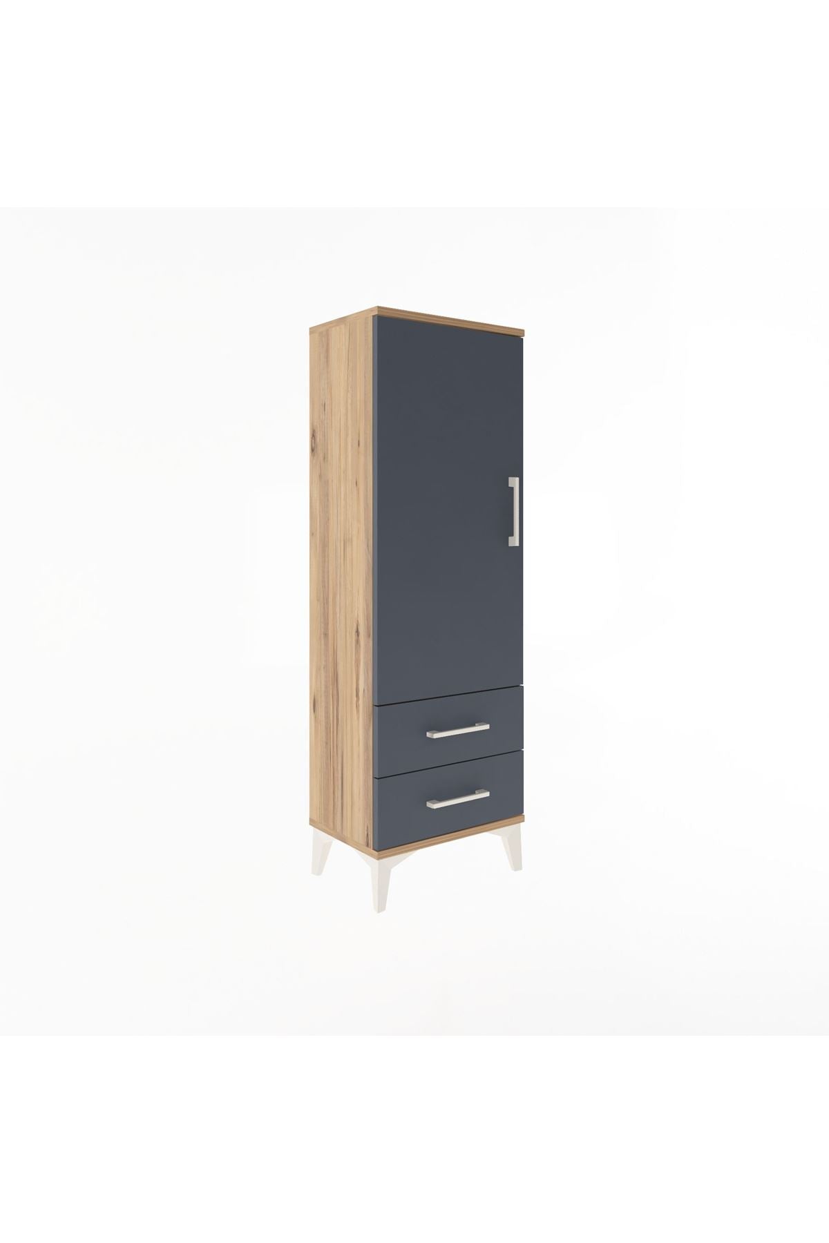 Arges Dolap 3 Raflı 2 Çekmeceli Tek Kapaklı 44x30x134 - S16M030V8A