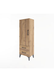 Arges Dolap 3 Raflı 2 Çekmeceli Tek Kapaklı 44x30x134 - S16M030V9A