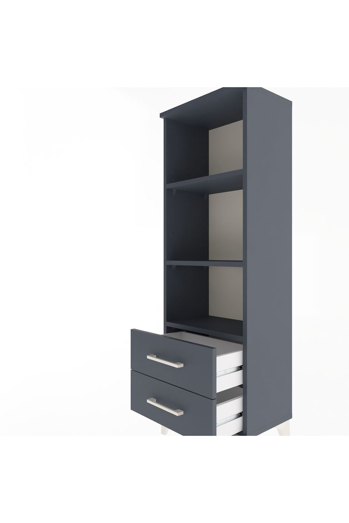 Arges Dolap 3 Raflı 2 Çekmeceli 44x30x134 - S16M031V5A