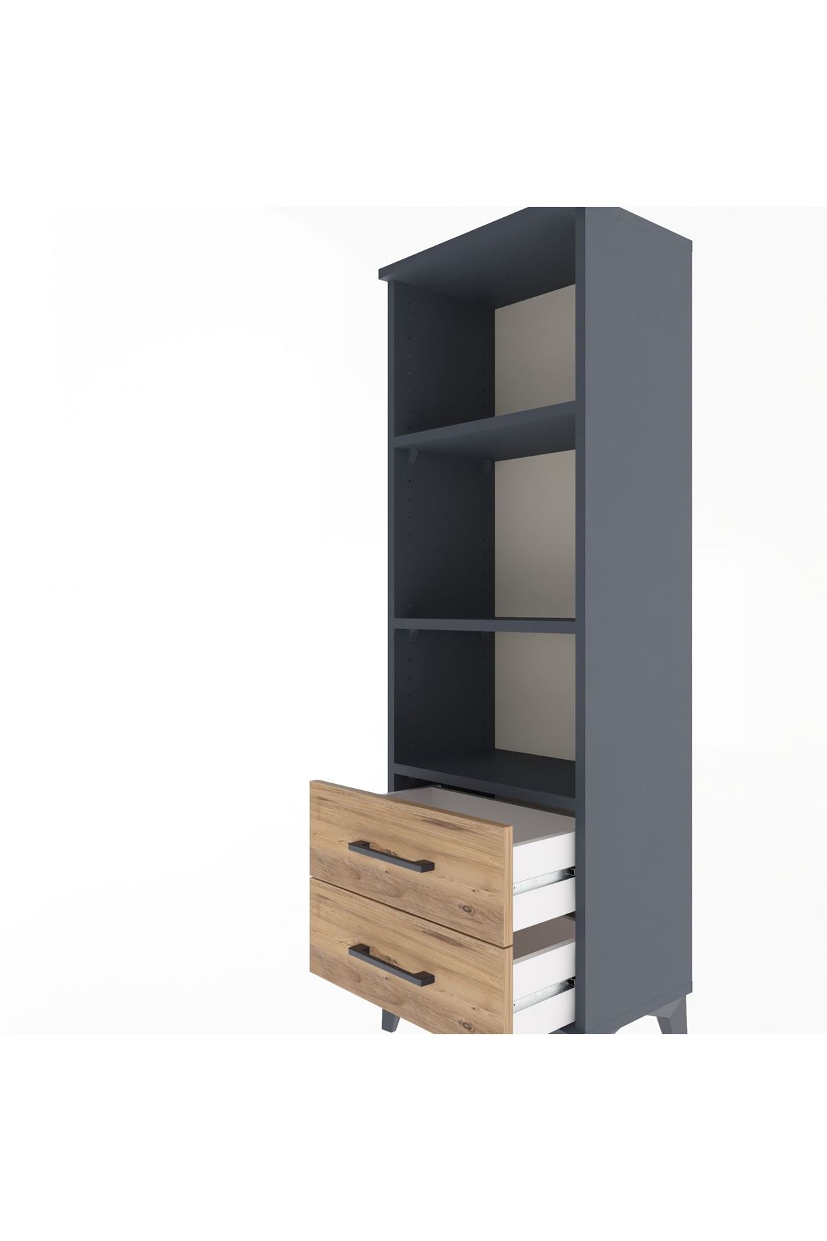 Arges Dolap 3 Raflı 2 Çekmeceli 44x30x134 - S16M031V6A