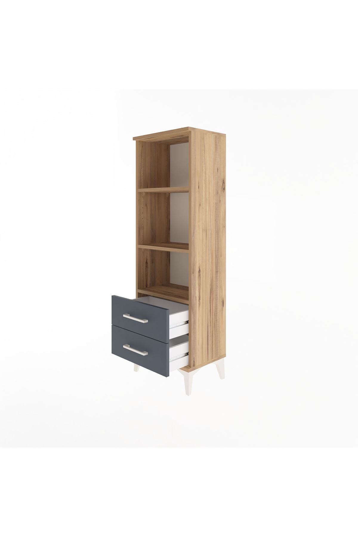 Arges Dolap 3 Raflı 2 Çekmeceli 44x30x134 - S16M031V8A