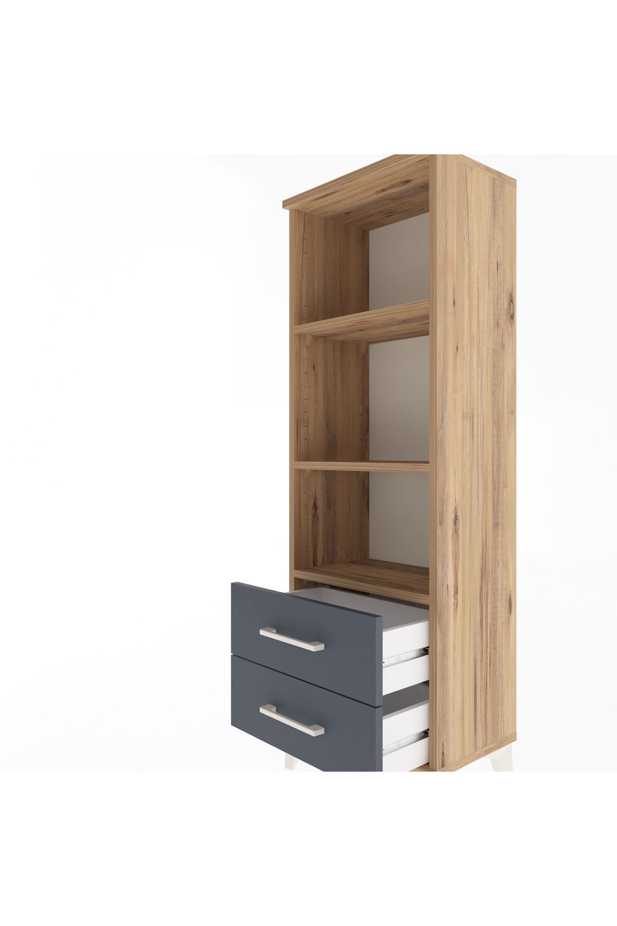 Arges Dolap 3 Raflı 2 Çekmeceli 44x30x134 - S16M031V8A