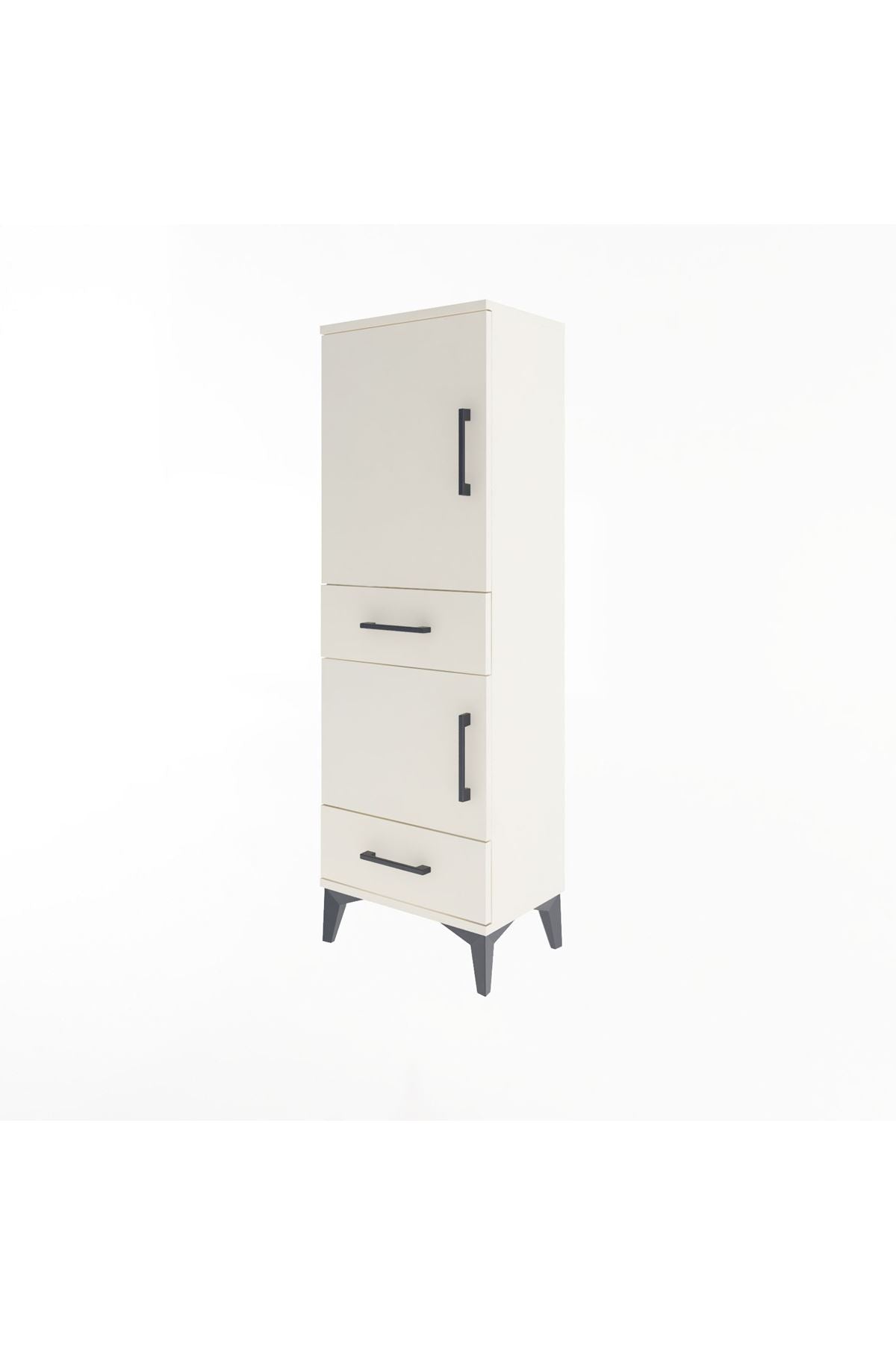 Arges Dolap 3 Raflı 2 Çekmeceli 2 Kapaklı 44x30x134 - S16M032V1A