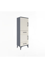 Arges Dolap 3 Raflı 2 Çekmeceli 2 Kapaklı 44x30x134 - S16M032V4A