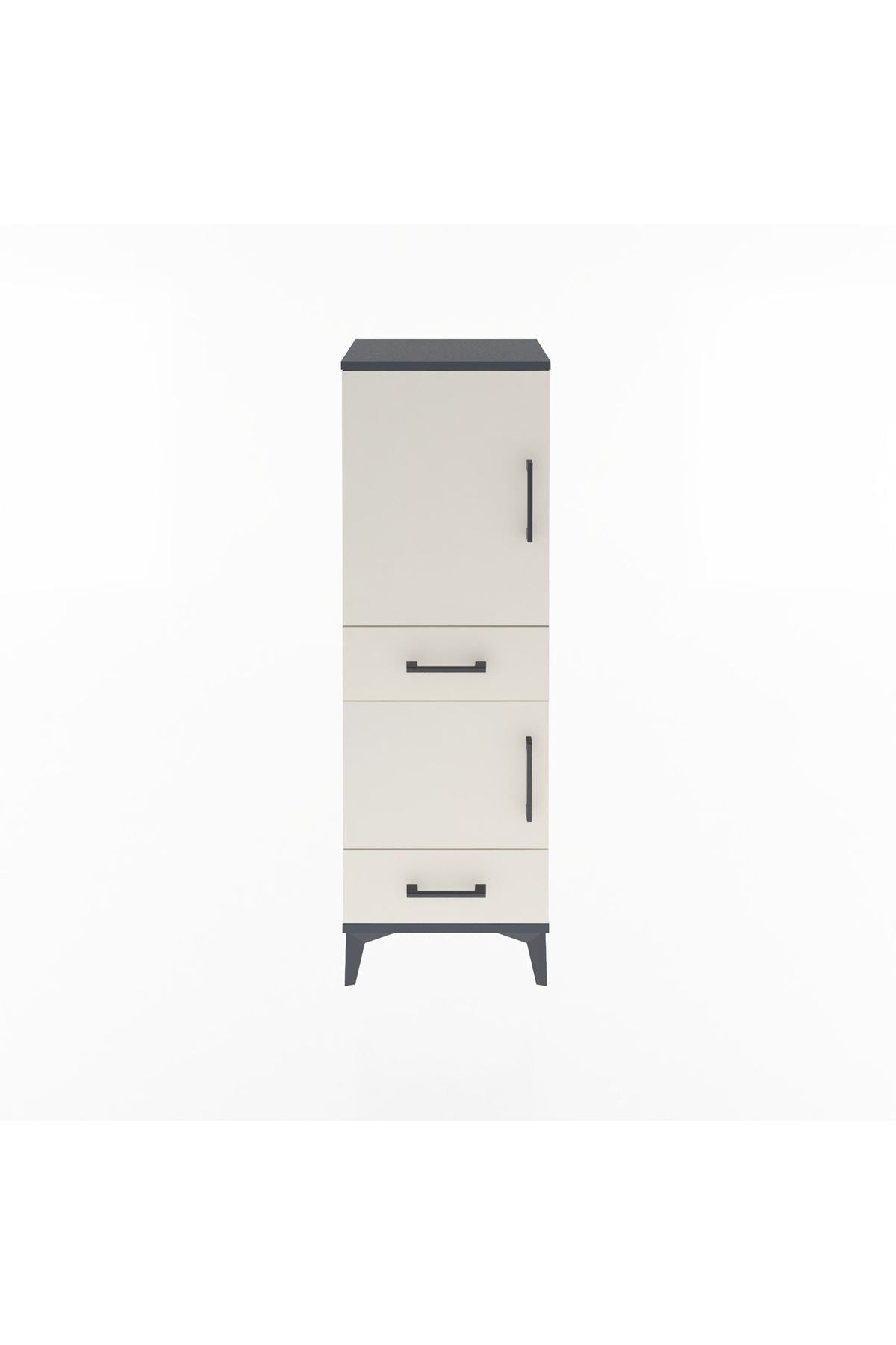 Arges Dolap 3 Raflı 2 Çekmeceli 2 Kapaklı 44x30x134 - S16M032V4A