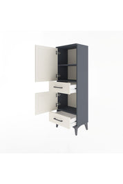 Arges Dolap 3 Raflı 2 Çekmeceli 2 Kapaklı 44x30x134 - S16M032V4A