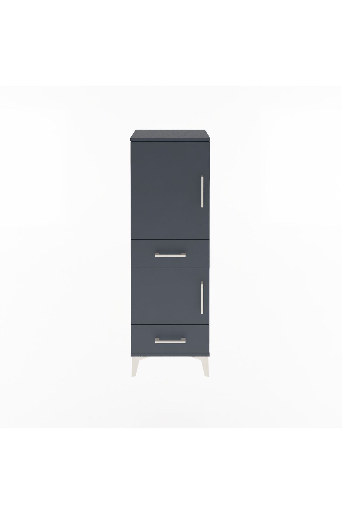 Arges Dolap 3 Raflı 2 Çekmeceli 2 Kapaklı 44x30x134 - S16M032V5A