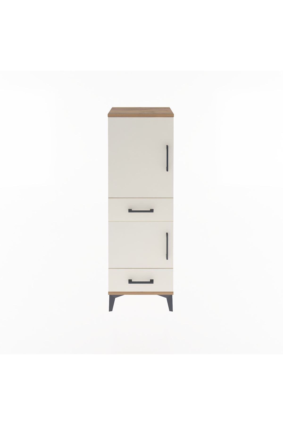 Arges Dolap 3 Raflı 2 Çekmeceli 2 Kapaklı 44x30x134 - S16M032V7A