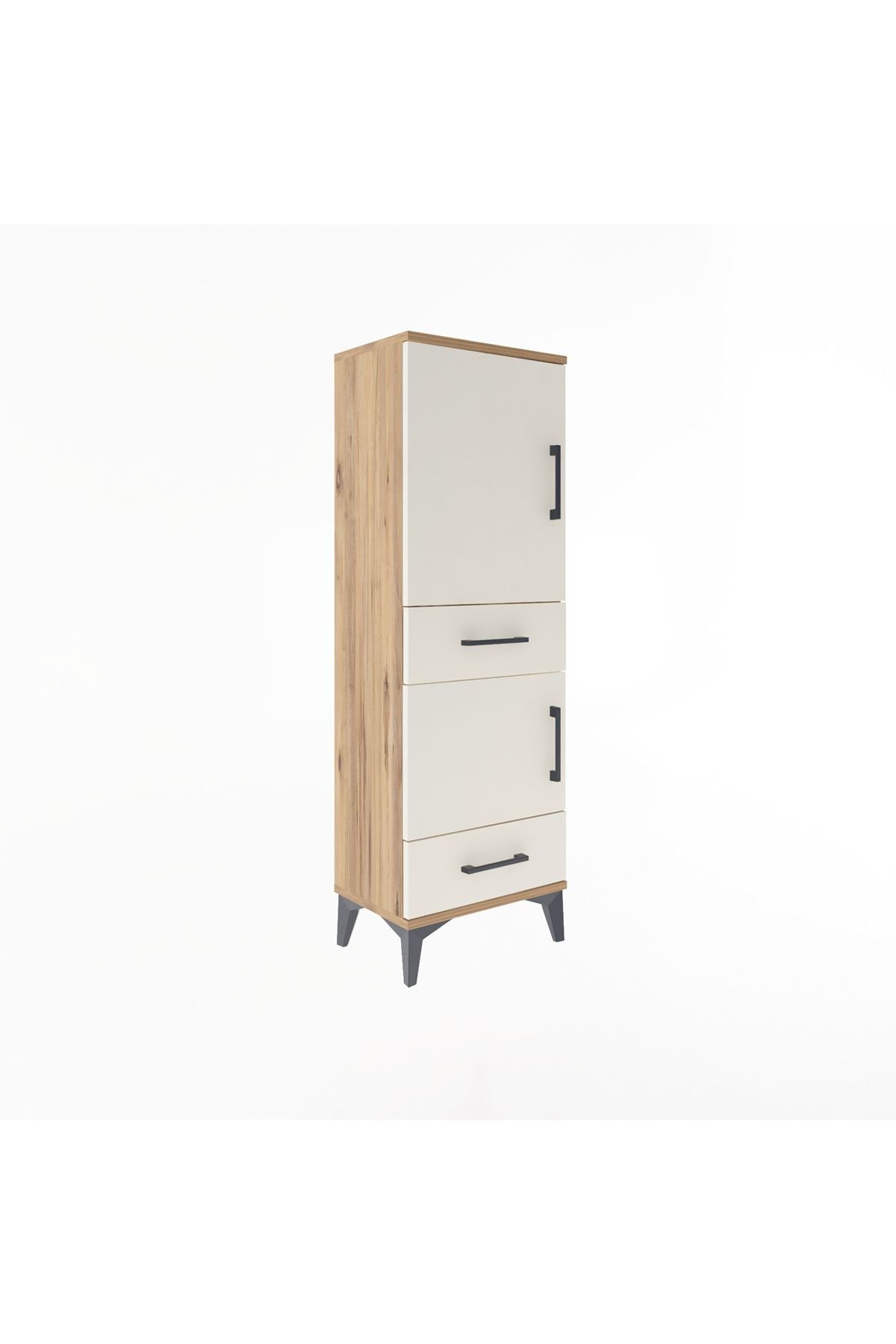 Arges Dolap 3 Raflı 2 Çekmeceli 2 Kapaklı 44x30x134 - S16M032V7A