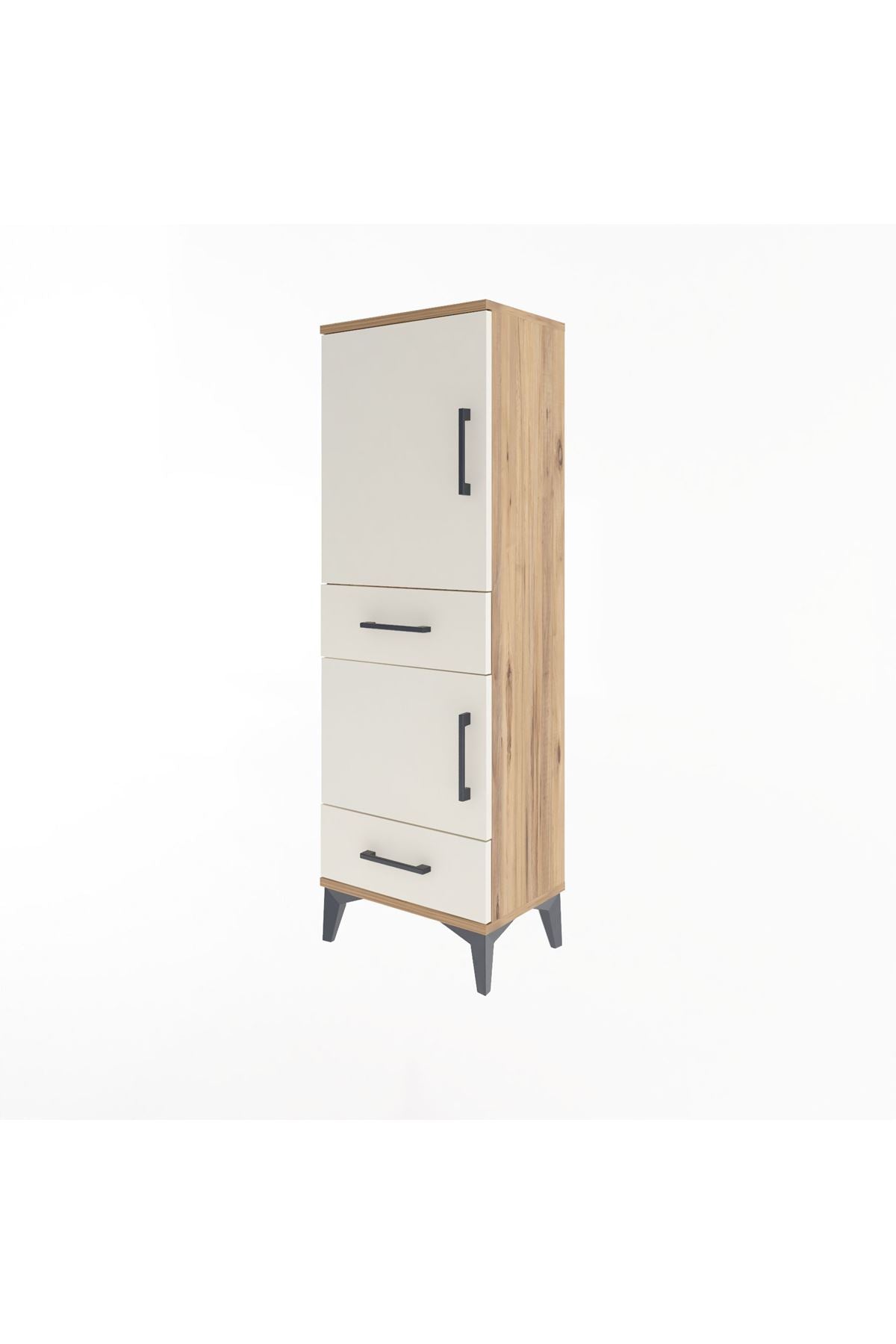 Arges Dolap 3 Raflı 2 Çekmeceli 2 Kapaklı 44x30x134 - S16M032V7A