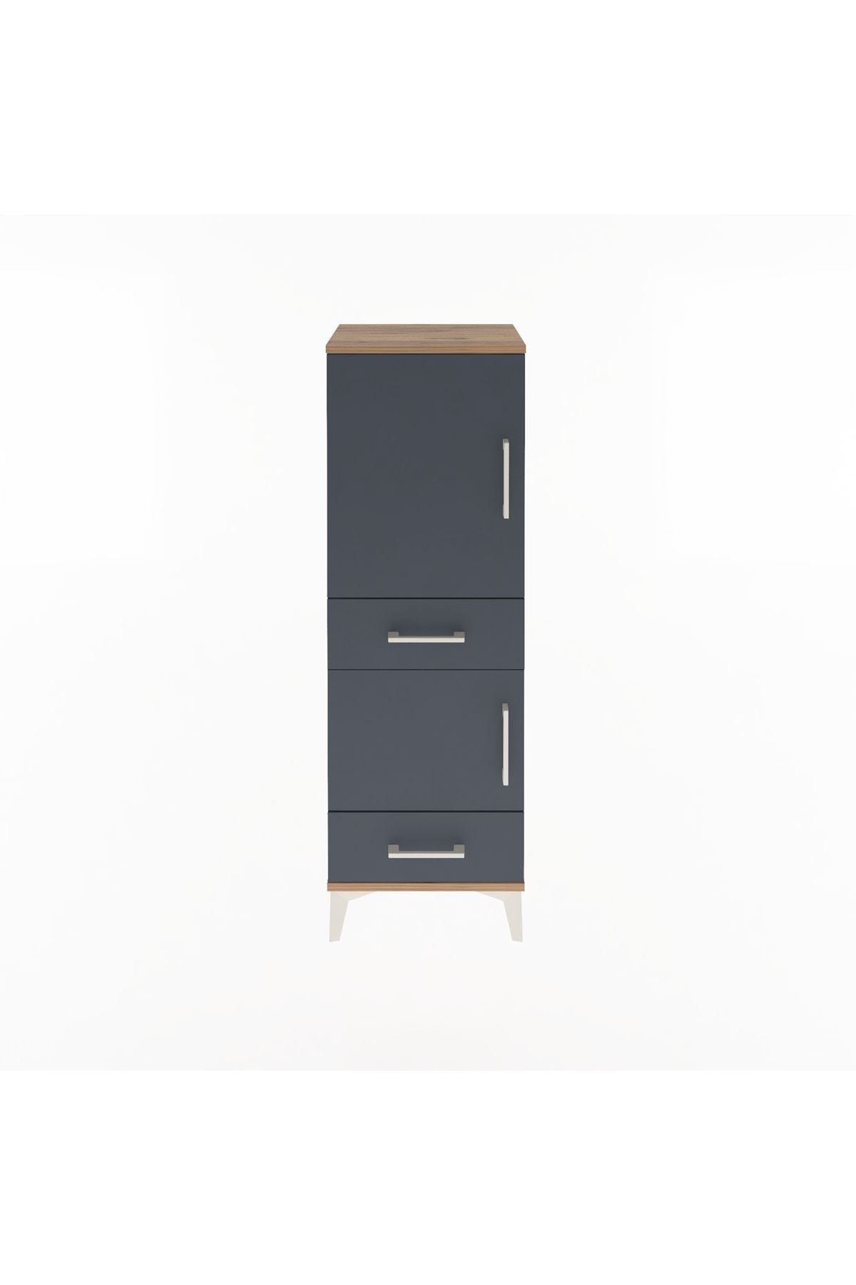 Arges Dolap 3 Raflı 2 Çekmeceli 2 Kapaklı 44x30x134 - S16M032V8A