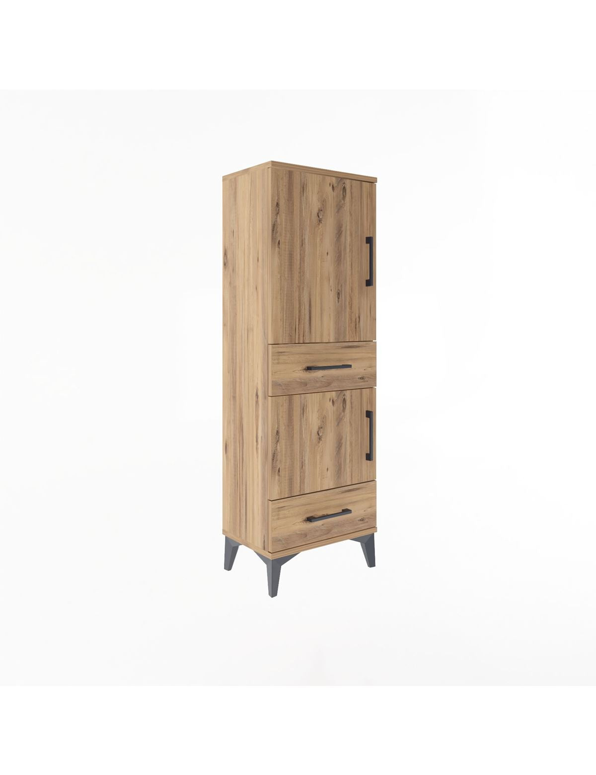 Arges Dolap 3 Raflı 2 Çekmeceli 2 Kapaklı 44x30x134 - S16M032V9A