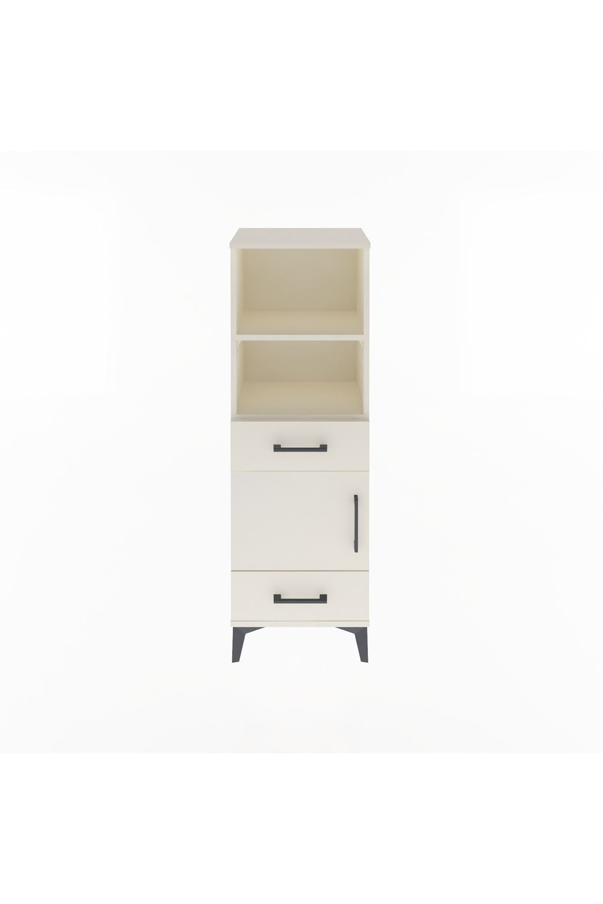 Arges Dolap 3 Raflı 2 Çekmeceli Tek Kapaklı 44x30x134 - S16M033V1A