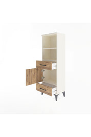 Arges Dolap 3 Raflı 2 Çekmeceli Tek Kapaklı 44x30x134 - S16M033V3A