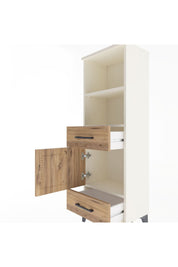 Arges Dolap 3 Raflı 2 Çekmeceli Tek Kapaklı 44x30x134 - S16M033V3A