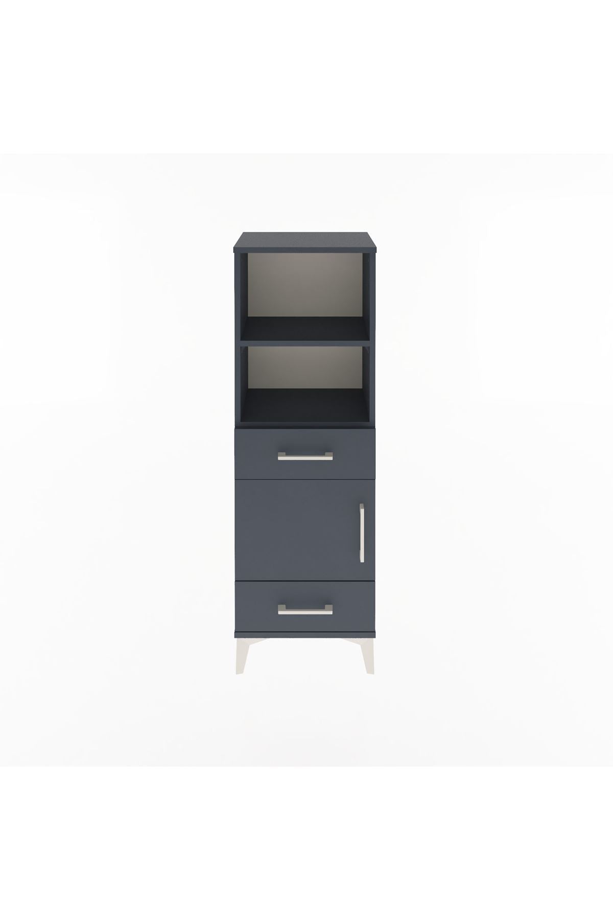 Arges Dolap 3 Raflı 2 Çekmeceli Tek Kapaklı 44x30x134 - S16M033V5A