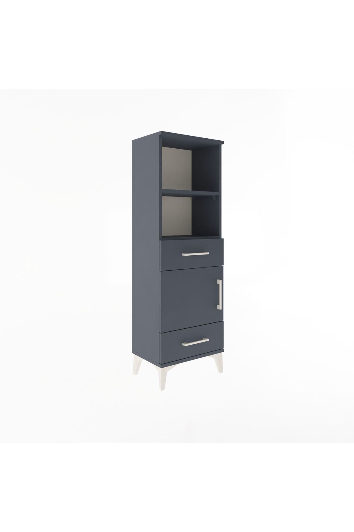Arges Dolap 3 Raflı 2 Çekmeceli Tek Kapaklı 44x30x134 - S16M033V5A