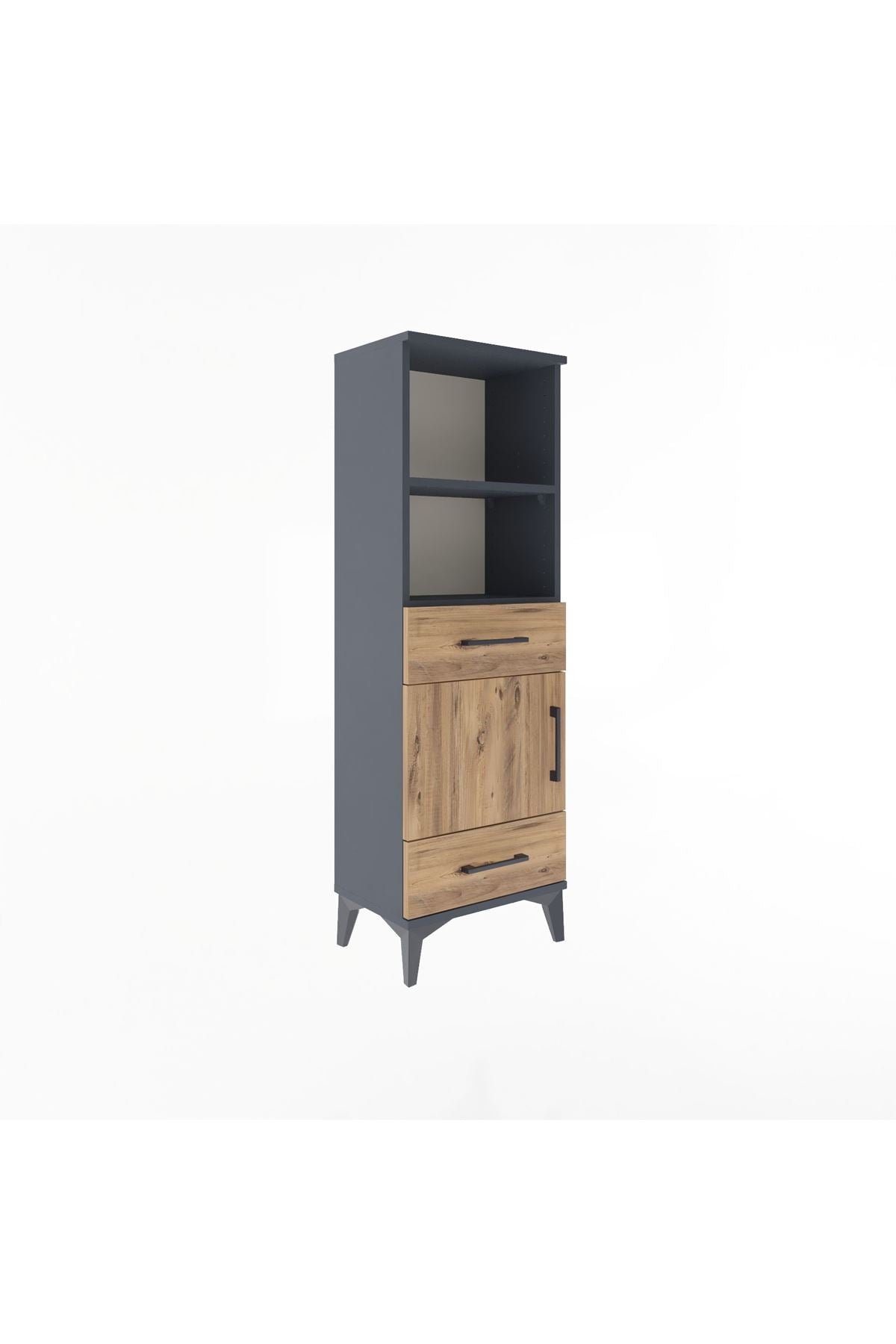 Arges Dolap 3 Raflı 2 Çekmeceli Tek Kapaklı 44x30x134 - S16M033V6A