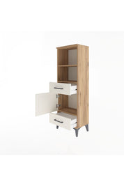 Arges Dolap 3 Raflı 2 Çekmeceli Tek Kapaklı 44x30x134 - S16M033V7A