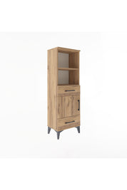 Arges Dolap 3 Raflı 2 Çekmeceli Tek Kapaklı 44x30x134 - S16M033V9A