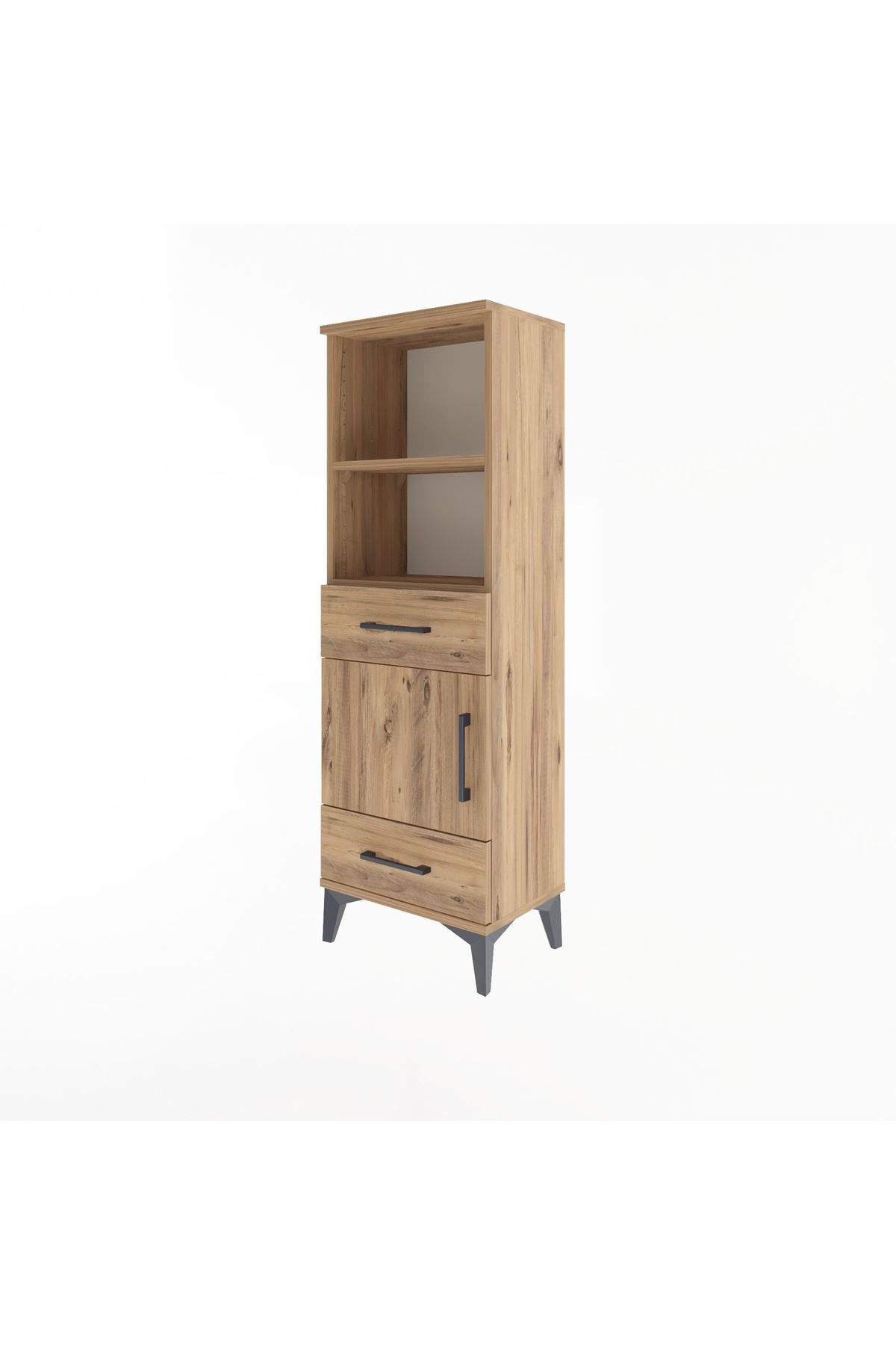 Arges Dolap 3 Raflı 2 Çekmeceli Tek Kapaklı 44x30x134 - S16M033V9A