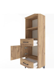 Arges Dolap 3 Raflı 2 Çekmeceli Tek Kapaklı 44x30x134 - S16M033V9A
