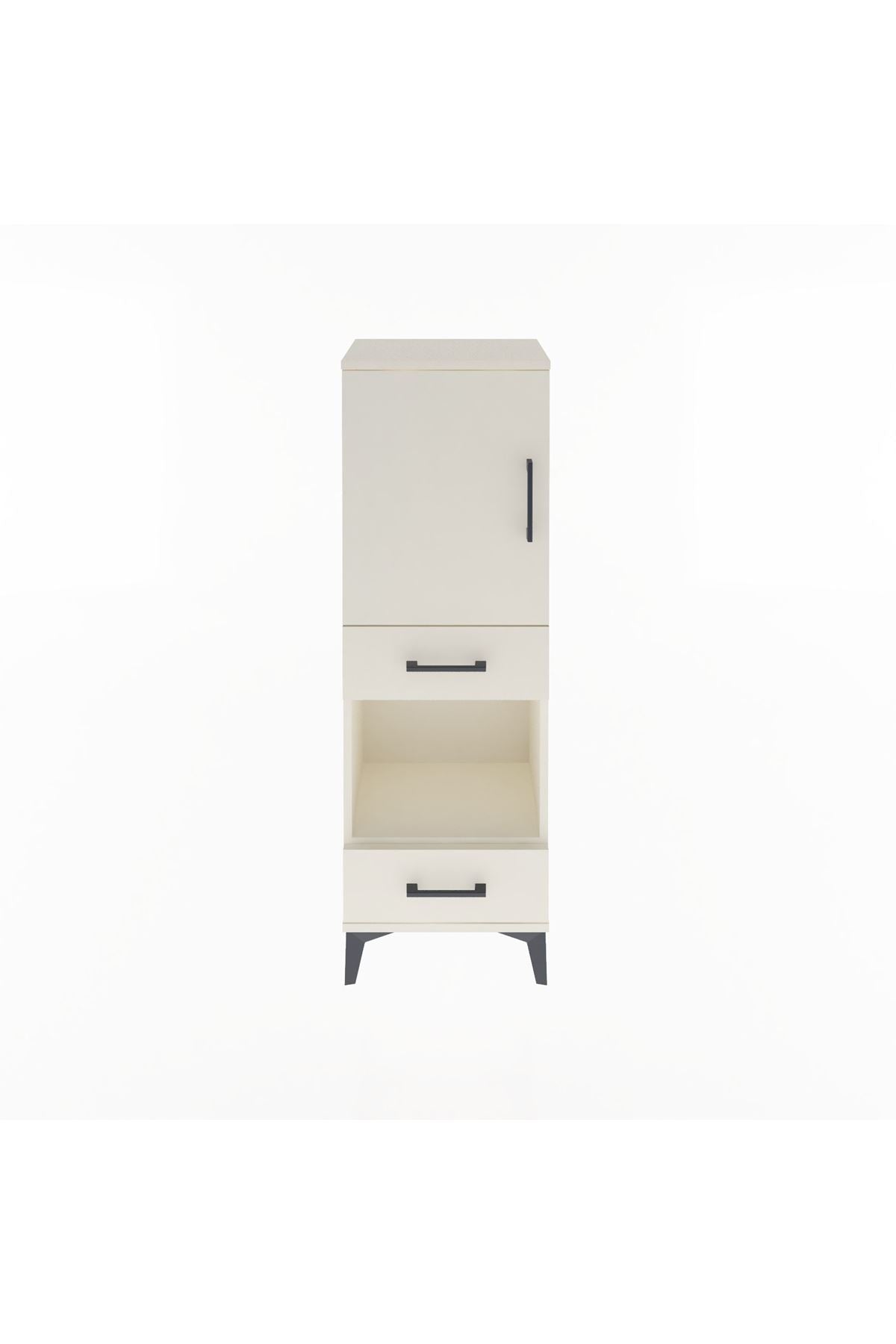 Arges Dolap 3 Raflı 2 Çekmeceli Tek Kapaklı 44x30x134 - S16M034V1A