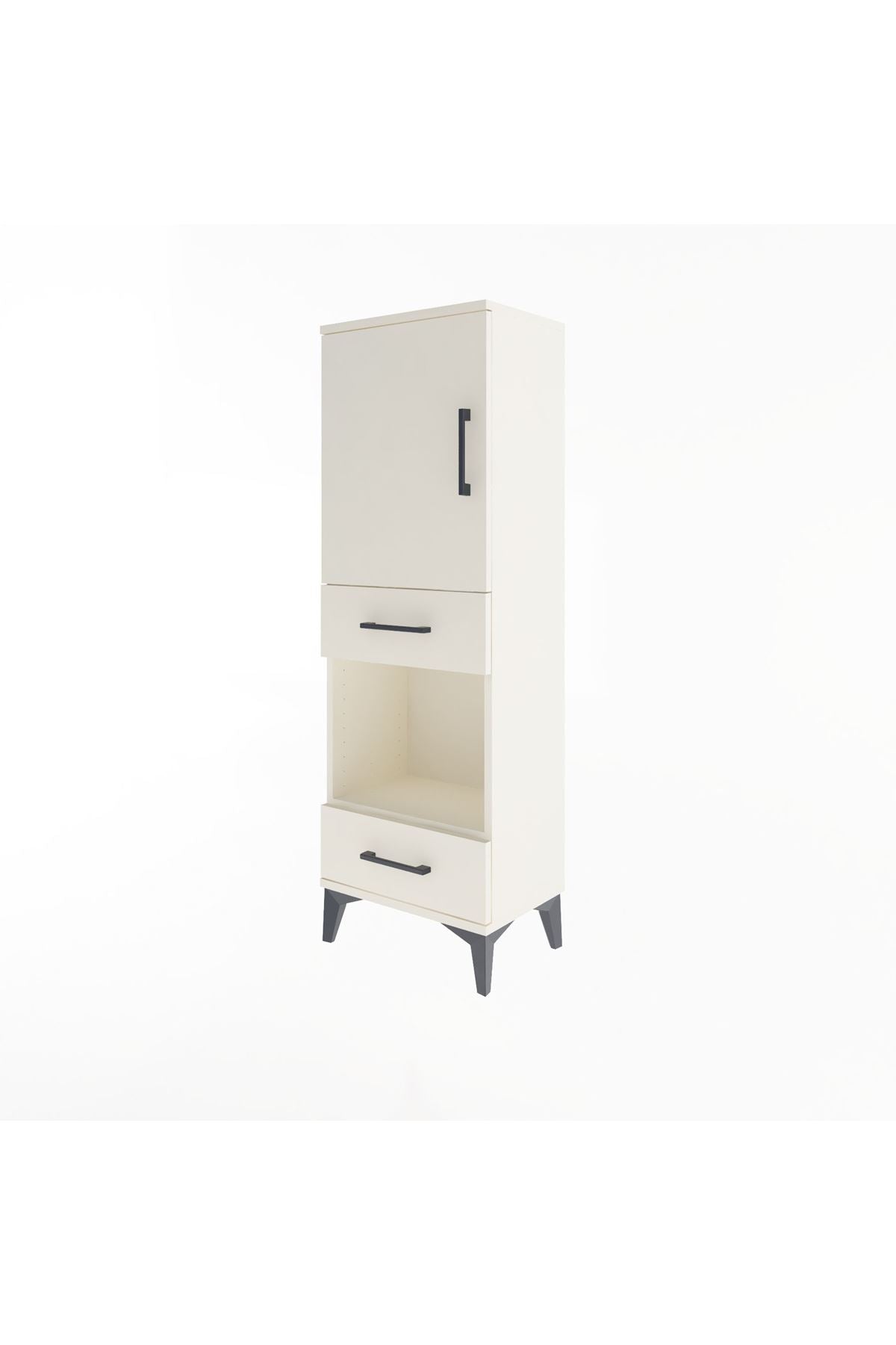 Arges Dolap 3 Raflı 2 Çekmeceli Tek Kapaklı 44x30x134 - S16M034V1A