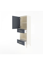 Arges Dolap 3 Raflı 2 Çekmeceli Tek Kapaklı 44x30x134 - S16M034V2A