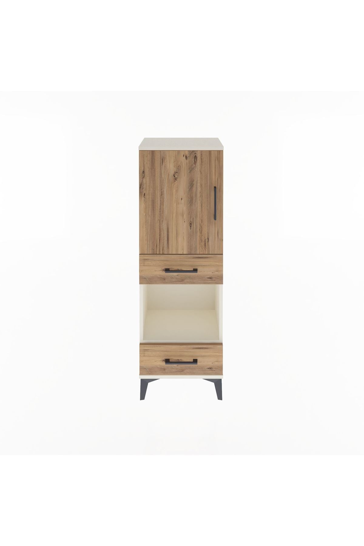 Arges Dolap 3 Raflı 2 Çekmeceli Tek Kapaklı 44x30x134 - S16M034V3A