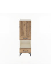Arges Dolap 3 Raflı 2 Çekmeceli Tek Kapaklı 44x30x134 - S16M034V3A