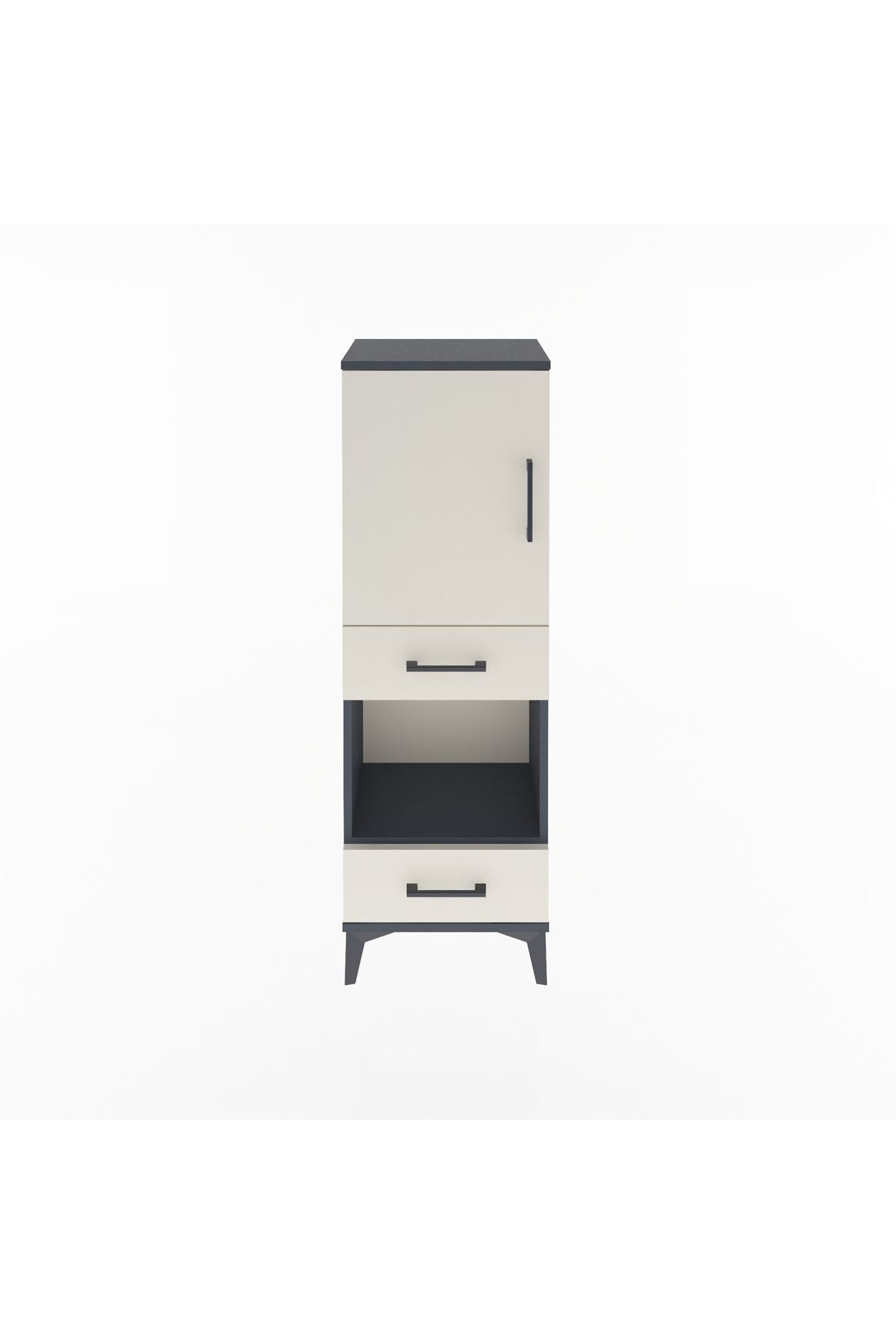 Arges Dolap 3 Raflı 2 Çekmeceli Tek Kapaklı 44x30x134 - S16M034V4A