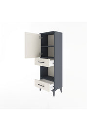Arges Dolap 3 Raflı 2 Çekmeceli Tek Kapaklı 44x30x134 - S16M034V4A
