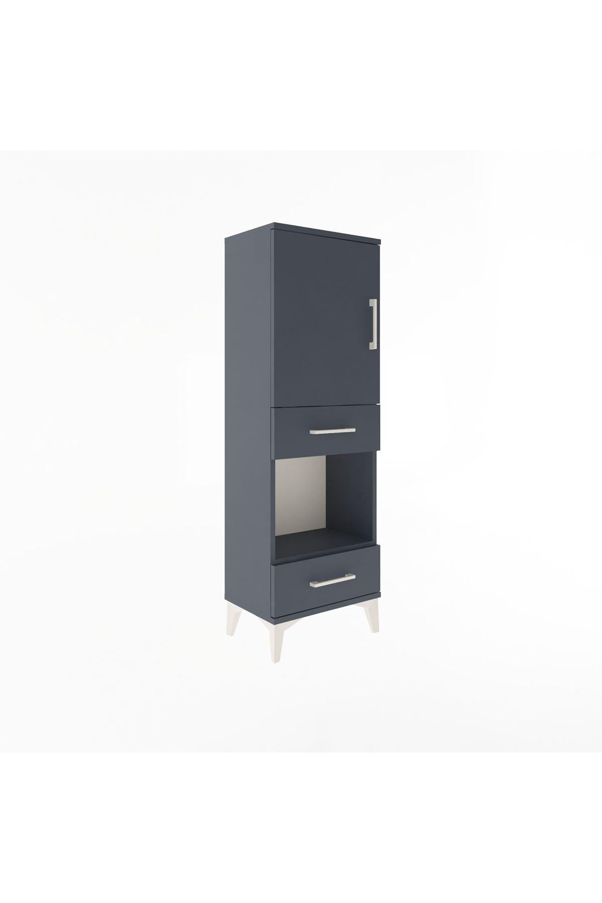 Arges Dolap 3 Raflı 2 Çekmeceli Tek Kapaklı 44x30x134 - S16M034V5A