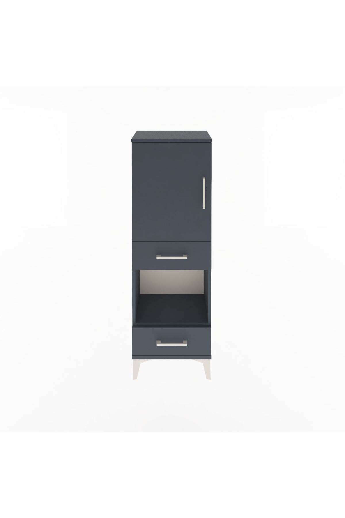 Arges Dolap 3 Raflı 2 Çekmeceli Tek Kapaklı 44x30x134 - S16M034V5A
