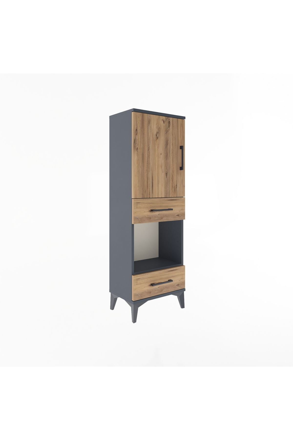Arges Dolap 3 Raflı 2 Çekmeceli Tek Kapaklı 44x30x134 - S16M034V6A