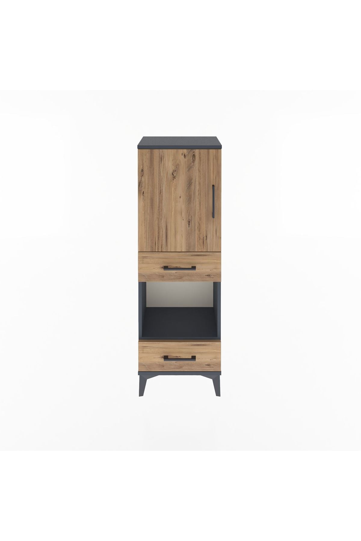 Arges Dolap 3 Raflı 2 Çekmeceli Tek Kapaklı 44x30x134 - S16M034V6A