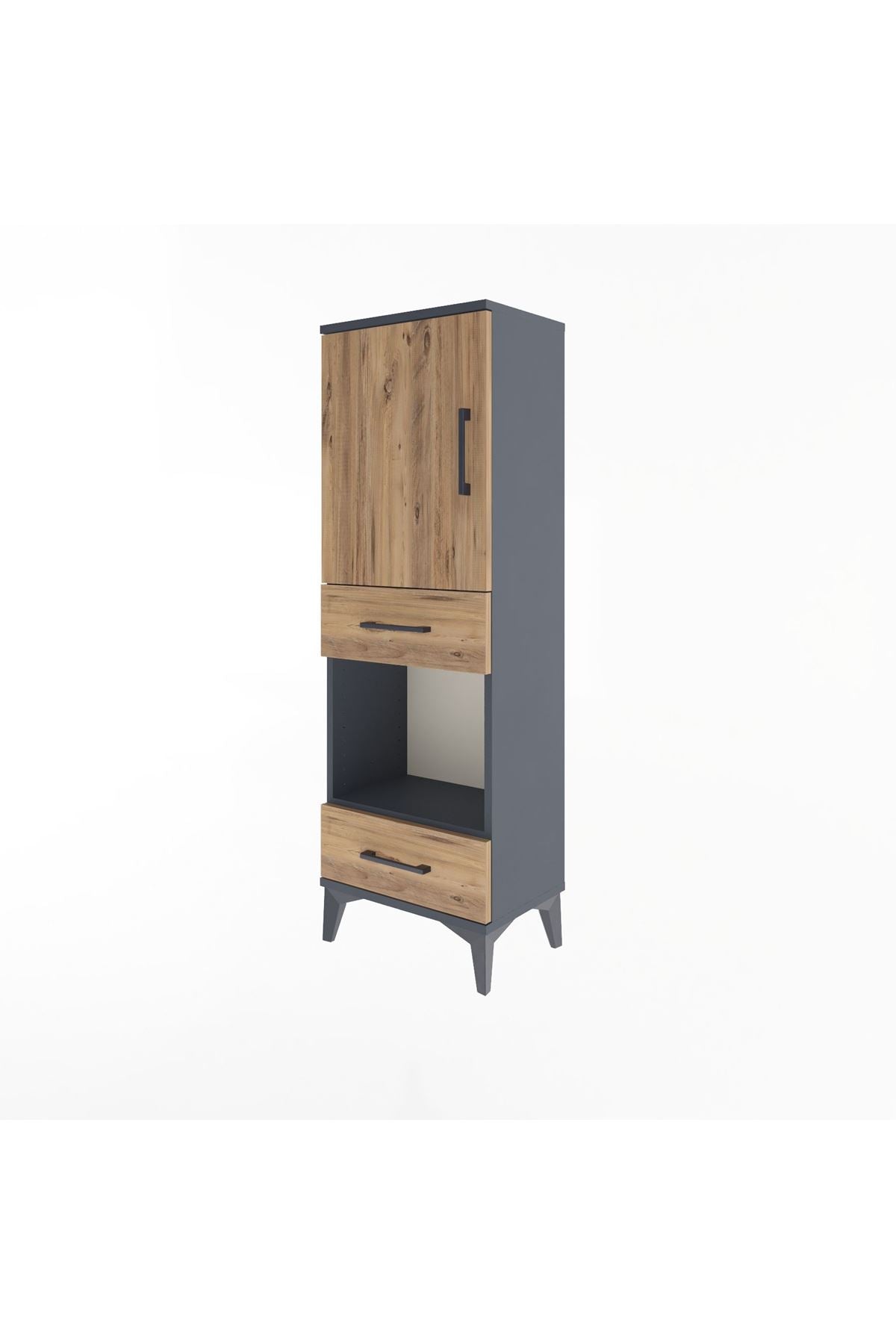 Arges Dolap 3 Raflı 2 Çekmeceli Tek Kapaklı 44x30x134 - S16M034V6A