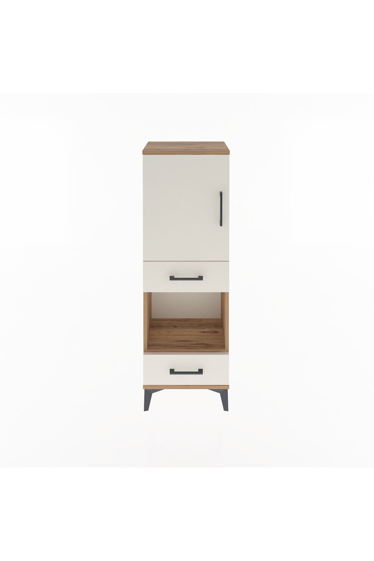 Arges Dolap 3 Raflı 2 Çekmeceli Tek Kapaklı 44x30x134 - S16M034V7A