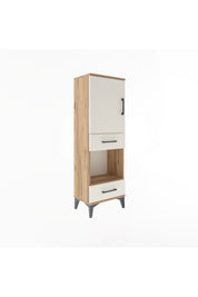Arges Dolap 3 Raflı 2 Çekmeceli Tek Kapaklı 44x30x134 - S16M034V7A