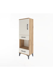 Arges Dolap 3 Raflı 2 Çekmeceli Tek Kapaklı 44x30x134 - S16M034V7A